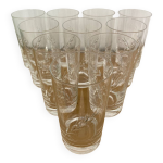Set 10 verres orangeade cristal taill