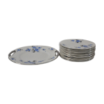 Set de 11 assiettes � dessert et 1 plat de la fa�encerie d'onnaing