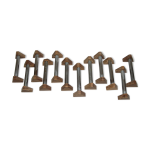 Set de 12 porte couteaux de 1960 bois & alu