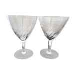 Set de 2 verres � eau en verre grav� 14 cl