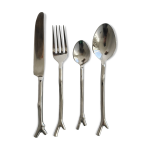 Set de 20 couverts en m�tal argent� brillant