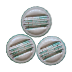 Set de 3 assiettes plats a asperges en barbotine marque longchamp terre de fer