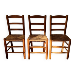 Set 3 chaises paillees vintage Set 3 chaises paillees vintage