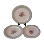 Set de 3 plats vintage en porcelaine opaque de salins Set de 3 plats vintage en porcelaine opaque de salins