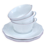 Set de 3 tasses  th en porcelaine blanche schirnding bavaria