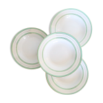 Set de 4 assiettes creuses, porcelaine opaque, sarreguemines et digoin, vintage franais