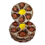 Set de 4 assiettes  hutres en cramique vallauris plats de service