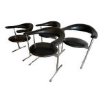Set de 4 chaises  airport model 037  par geoffrey harcourt pour hans kaufeld, 1960s