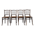 Set de 4 chaises bistrot cannage fischel