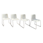 Set de 4 chaises blanches catifa arper Set de 4 chaises blanches catifa arper