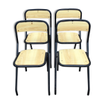 Set de 4 chaises design d �cole vintage 1960
