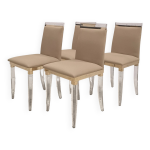 Set de 4 chaises design hollywood regency altuglas