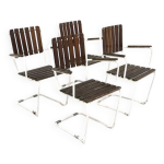 Set de 4 chaises de jardin en teck, sude, 1960