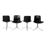 Set de 4 chaises pk9, poul kjaerholm, 1960s Set de 4 chaises pk9, poul kjaerholm, 1960s