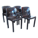 Set de 4 chaises selene marron magistretti artemide