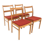 Set de 4 chaises de table en chne, bodafors , sude, 1960