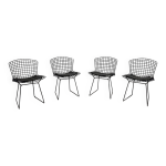 Set de 4 chaises wire chair harry bertoia pour knoll
