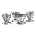 Set de 4 coquetiers design en métal argenté brillant Set de 4 coquetiers design en métal argenté brillant