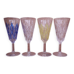 Set de 4 flûtes à champagne arlequin verrerie de reims / vmc Set de 4 flûtes à champagne arlequin verrerie de reims / vmc