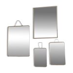 Set de 4 miroirs de barbier rectangulaires, annes 50