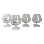Set de 4 petits verres  armagnac izarra et cls des ducs