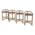 Set de 4 tabourets allmim en chne massif