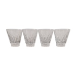 Set de 4 verres digestifs en cristal cisel vintage shell