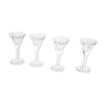 Set de 4 verres  liqueur, verre  pieds, vintage