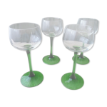 Set de 4 verres  vin d'alsace en verre uni