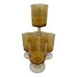 Set de 4 verres  vin blanc luminarc sude ambr