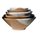 Set de 5 coupelles / lemmi sicilienne bleu blanc terre cuite Set de 5 coupelles / lemmi sicilienne bleu blanc terre cuite
