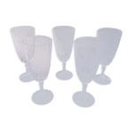 Set de 5 fltes  champagne graves annes 50