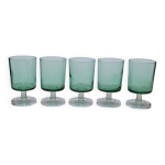 Set 5 verres sude vert emeraude
