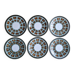 Set 6 assiettes bernadette boch 1966 Set 6 assiettes bernadette boch 1966
