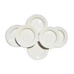 Set de 6 assiettes creuses en porcelaine blanche pillivuyt