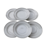 Set de 6 assiettes creuses porcelaine limoges charles ahrenfeldt.