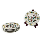 Set de 6 assiettes à dessert de noël, 1980 Set de 6 assiettes à dessert de noël, 1980