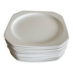 Set de 6 assiettes � dessert scandinaves octogonales 1970