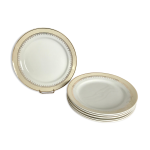 Set de 6 assiettes plates lunville
