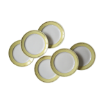 Set de 6 assiettes plates luneville, modèle libourne, vintage français Set de 6 assiettes plates luneville, modèle libourne, vintage français
