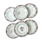 Set de 6 assiettes porcelaine et 6 petites assiettes dpareilles vintage ~ service de table 6 personnes ...