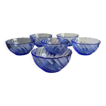 Set de 6 bols vintages bleus par duralex