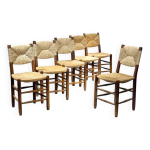 Set de 6 chaises bauche par charlotte perriand Set de 6 chaises bauche par charlotte perriand