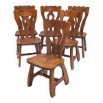 Set de 6 chaises par guillerme et chambron Set de 6 chaises par guillerme et chambron