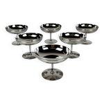 Set de 6 coupes  glace en inox, 1970