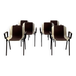 Set de 6 fauteuils bridges albert jacob / grofillex 1970