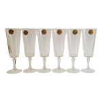 Set de 6 fltes  champagne cristal d'arques 16cl versailles vintage