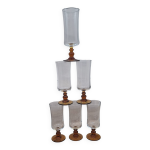 Set 6 flutes luminarc pied ambr