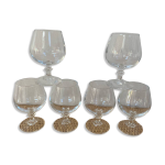 Set de 6 verres � ap�ritif ou cognac en cristal
