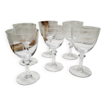 Set 6 verres apéritif cristal ciselé Set 6 verres apéritif cristal ciselé